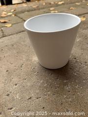 MaxSold Auction: White plant pot  - Toronto (Ontario, Canada) SELLER MANAGED Downsizing Online Auction -  Anglesey Boulevard