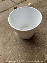 MaxSold Auction: White plant pot  - Toronto (Ontario, Canada) SELLER MANAGED Downsizing Online Auction -  Anglesey Boulevard