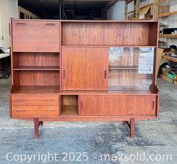 MaxSold Auction: MCM Solid Teak Highboard Wall Unit  - Toronto (Ontario, Canada) PARTNER MANAGED Reseller Online Auction -  Queen Street West