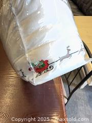 MaxSold Auction: Embroidered Sleigh &#38; Reindeer Holiday Fleecesheet set, Full Size- new, plus foe tree &#38; jar - Garden City (Georgia, USA) SELLER MANAGED Downsizing Online Auction -  Bryce Industrial Drive