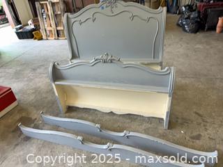 MaxSold Auction: Full French Provincial Painted Wood Bed Frame with Rails - Garden City (Georgia, USA) SELLER MANAGED Downsizing Online Auction -  Bryce Industrial Drive