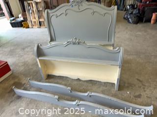 MaxSold Auction: Full French Provincial Painted Wood Bed Frame with Rails - Garden City (Georgia, USA) SELLER MANAGED Downsizing Online Auction -  Bryce Industrial Drive