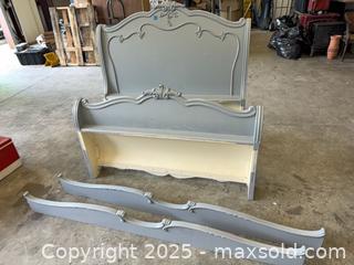 MaxSold Auction: Full French Provincial Painted Wood Bed Frame with Rails - Garden City (Georgia, USA) SELLER MANAGED Downsizing Online Auction -  Bryce Industrial Drive
