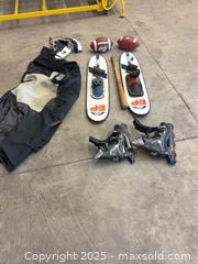 MaxSold Auction: Mixed Sporting Goods Lot: Water Skis, Skates, Footballs, Wetsuit - Garden City (Georgia, USA) SELLER MANAGED Downsizing Online Auction -  Bryce Industrial Drive