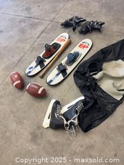 MaxSold Auction: Mixed Sporting Goods Lot: Water Skis, Skates, Footballs, Wetsuit - Garden City (Georgia, USA) SELLER MANAGED Downsizing Online Auction -  Bryce Industrial Drive