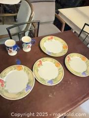 MaxSold Auction: Pedestal Mugs Pair with 3 Decorative Plates and 1 Large Plate - Garden City (Georgia, USA) SELLER MANAGED Downsizing Online Auction -  Bryce Industrial Drive