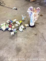 MaxSold Auction: Set of 2 Angel Figurines: Large on Wood Base + Small Figurine and tree branch wall art - Garden City (Georgia, USA) SELLER MANAGED Downsizing Online Auction -  Bryce Industrial Drive