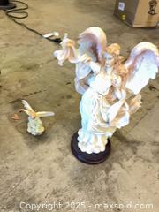 MaxSold Auction: Set of 2 Angel Figurines: Large on Wood Base + Small Figurine and tree branch wall art - Garden City (Georgia, USA) SELLER MANAGED Downsizing Online Auction -  Bryce Industrial Drive