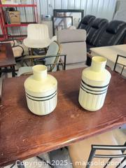 MaxSold Auction: Set of 2 Home Decor Containers, approx. 5–6 in W x 10–15 in H - Garden City (Georgia, USA) SELLER MANAGED Downsizing Online Auction -  Bryce Industrial Drive