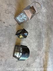 MaxSold Auction: Set of 3 Metal-and-Glass Lanterns and Wall Fixture Housing - Garden City (Georgia, USA) SELLER MANAGED Downsizing Online Auction -  Bryce Industrial Drive