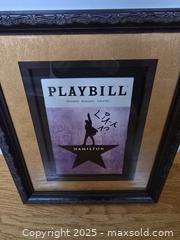 MaxSold Auction: Framed Signed Hamilton Playbill in Decorative Mat & Glass Frame - Ashland (Massachusetts, USA) Downsizing Online Auction - Braeburn Lane