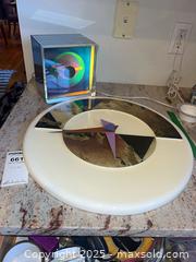 MaxSold Auction: Wall Clock and Prisma Clock  A - Ashland (Massachusetts, USA) Downsizing Online Auction - Braeburn Lane