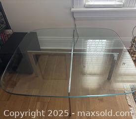 MaxSold Auction: Glass and chrome MCM coffee table. - Toronto (Ontario, Canada) SELLER MANAGED Downsizing Online Auction - Wright Avenue