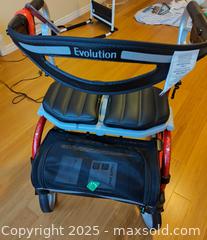 MaxSold Auction: Evolution Rollator 4-Wheel Walker, Red Frame with Black Seat - Oakville (Ontario, Canada) SELLER MANAGED Downsizing Online Auction - Pen Street