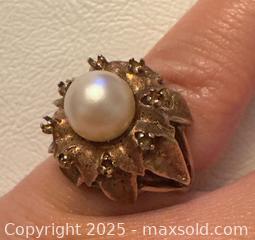MaxSold Auction: Antique 10k yellow gold ring with pearl - Markham (Ontario, Canada) SELLER MANAGED Downsizing Online Auction - Loring Crescent