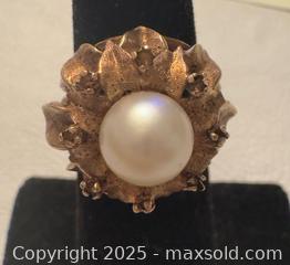 MaxSold Auction: Antique 10k yellow gold ring with pearl - Markham (Ontario, Canada) SELLER MANAGED Downsizing Online Auction - Loring Crescent