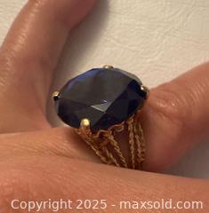 MaxSold Auction: Vintage 14k yellow gold sapphire ring - Markham (Ontario, Canada) SELLER MANAGED Downsizing Online Auction - Loring Crescent