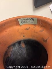 MaxSold Auction: Rosewood carved pedestal & base with terracotta hand crafted vase.  - Vancouver (British Columbia, Canada) PARTNER MANAGED Commercial Liquidation Online Auction - East Kent Avenue S.