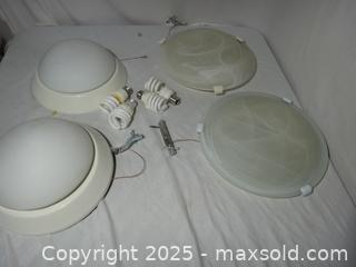 MaxSold Auction: 4 WHITE INTERIOR CEILING LIGHTS - Ajax (Ontario, Canada) SELLER MANAGED Downsizing Online Auction - Noake Crescent