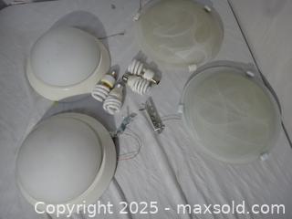 MaxSold Auction: 4 WHITE INTERIOR CEILING LIGHTS - Ajax (Ontario, Canada) SELLER MANAGED Downsizing Online Auction - Noake Crescent