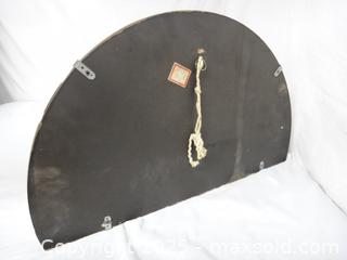 MaxSold Auction: VINTAGE HALF CIRCLE ETCHED MIRROR - Ajax (Ontario, Canada) SELLER MANAGED Downsizing Online Auction - Noake Crescent