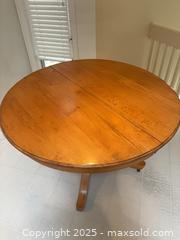 MaxSold Auction: Round Wooden kitchen table  A - London (Ontario, Canada) PARTNER MANAGED Downsizing Online Auction - Bloomfield Drive