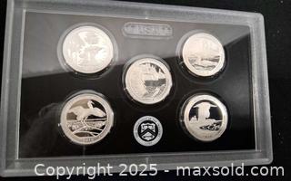MaxSold Auction: 2018 United States Mint America the Beautiful Quarters Silver Proof Set - Frederick (Maryland, USA) PARTNER MANAGED Reseller Online Auction -  English Muffin Way
