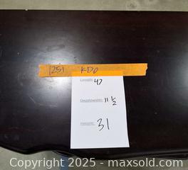 MaxSold Auction: Dark wood console table - Frederick (Maryland, USA) PARTNER MANAGED Reseller Online Auction -  English Muffin Way