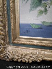 MaxSold Auction: Flower Painting w/signature in beautiful gold toned wood frame - Frederick (Maryland, USA) PARTNER MANAGED Reseller Online Auction -  English Muffin Way