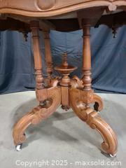 MaxSold Auction: Marble Top Oval Table on wheels - Frederick (Maryland, USA) PARTNER MANAGED Reseller Online Auction -  English Muffin Way