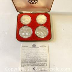 MaxSold Auction: Four 1976 Olympic commemorative silver coins  - Toronto (Ontario, Canada) SELLER MANAGED Downsizing Online Auction - Dingwall Avenue