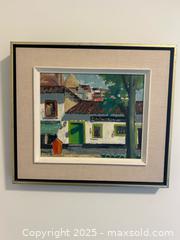 MaxSold Auction: Framed Oil Painting - Village setting  - Toronto (Ontario, Canada) SELLER MANAGED Downsizing Online Auction - Dingwall Avenue