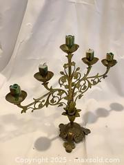 MaxSold Auction: Brass 5 candle candelabra - Ottawa (Ontario, Canada) SELLER MANAGED Downsizing Online Auction - Sharel Drive
