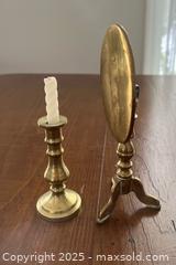 MaxSold Auction: Small brass candlestick with reflector - Ottawa (Ontario, Canada) SELLER MANAGED Downsizing Online Auction - Sharel Drive