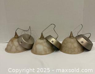 MaxSold Auction: Bell-shaped glass pendant lights. x3 - Vaughan (Ontario, Canada) SELLER MANAGED Downsizing Online Auction - Abell Avenue
