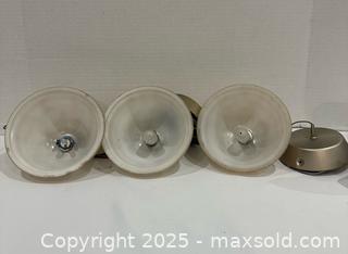 MaxSold Auction: Bell-shaped glass pendant lights. x3 - Vaughan (Ontario, Canada) SELLER MANAGED Downsizing Online Auction - Abell Avenue