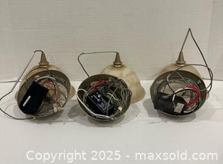 MaxSold Auction: Bell-shaped glass pendant lights. x3 - Vaughan (Ontario, Canada) SELLER MANAGED Downsizing Online Auction - Abell Avenue