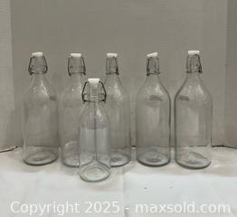 MaxSold Auction: IKEA glass bottles with stoppers Lot x6 - Vaughan (Ontario, Canada) SELLER MANAGED Downsizing Online Auction - Abell Avenue
