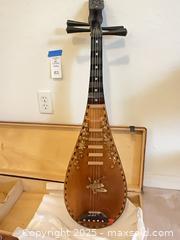 MaxSold Auction: Chinese Pear-Shaped Pipa-Style Lute, 4-String, Decorative Lacquer. B - Lake Wales (Florida, USA) PARTNER MANAGED Estate Sale Online Auction - Birkdale Drive