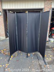 MaxSold Auction: 4-Panel Black Folding Room Divider Privacy Screen - Carleton Place  (Ontario, Canada) SELLER MANAGED Downsizing Online Auction -Goodwood Crescent