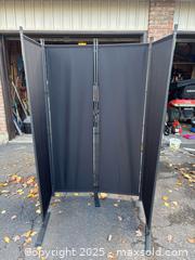 MaxSold Auction: 4-Panel Black Folding Room Divider Privacy Screen - Carleton Place  (Ontario, Canada) SELLER MANAGED Downsizing Online Auction -Goodwood Crescent