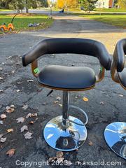 MaxSold Auction: Set of 2 Brown Faux Leather Counter Stools with Swivel - Carleton Place  (Ontario, Canada) SELLER MANAGED Downsizing Online Auction -Goodwood Crescent
