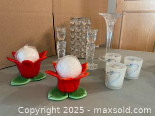 MaxSold Auction: Assorted Candle Holders &#38; Decorative Bowl — 9 Pieces - Lakeshore (Ontario, Canada) PARTNER MANAGED Estate Sale Online Auction - County Road 42