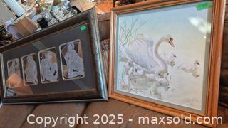 MaxSold Auction: Lot of 2 Framed Art Prints: Glen Loates Swan + Female Nude - Lakeshore (Ontario, Canada) PARTNER MANAGED Estate Sale Online Auction - County Road 42