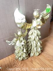 MaxSold Auction: Lot of 5 Christmas / Holiday Decorations — Gold Angels, Christmas Tree &#38; Candle Holders - Lakeshore (Ontario, Canada) PARTNER MANAGED Estate Sale Online Auction - County Road 42