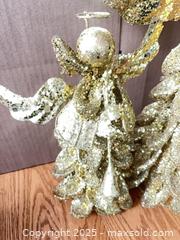 MaxSold Auction: Lot of 5 Christmas / Holiday Decorations — Gold Angels, Christmas Tree &#38; Candle Holders - Lakeshore (Ontario, Canada) PARTNER MANAGED Estate Sale Online Auction - County Road 42