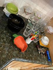 MaxSold Auction: Mixed Lot: Barware &#38; Kitchen Serving: Glassware, Bowls, Tools - Lakeshore (Ontario, Canada) PARTNER MANAGED Estate Sale Online Auction - County Road 42
