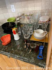 MaxSold Auction: Mixed Lot: Barware &#38; Kitchen Serving: Glassware, Bowls, Tools - Lakeshore (Ontario, Canada) PARTNER MANAGED Estate Sale Online Auction - County Road 42