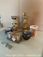 MaxSold Auction: Owl Lantern with Assorted Ceramic, Glass and Resin Pieces &#38; Candles - Lakeshore (Ontario, Canada) PARTNER MANAGED Estate Sale Online Auction - County Road 42