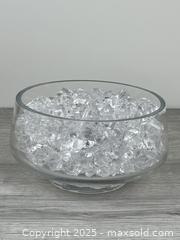 MaxSold Auction: Decorative Glass Serving Bowl with Decorative Crystal-Look Fill Pieces - Whitby (Ontario, Canada) SELLER MANAGED Downsizing Online Auction - Dundas Street E (STORAGE)